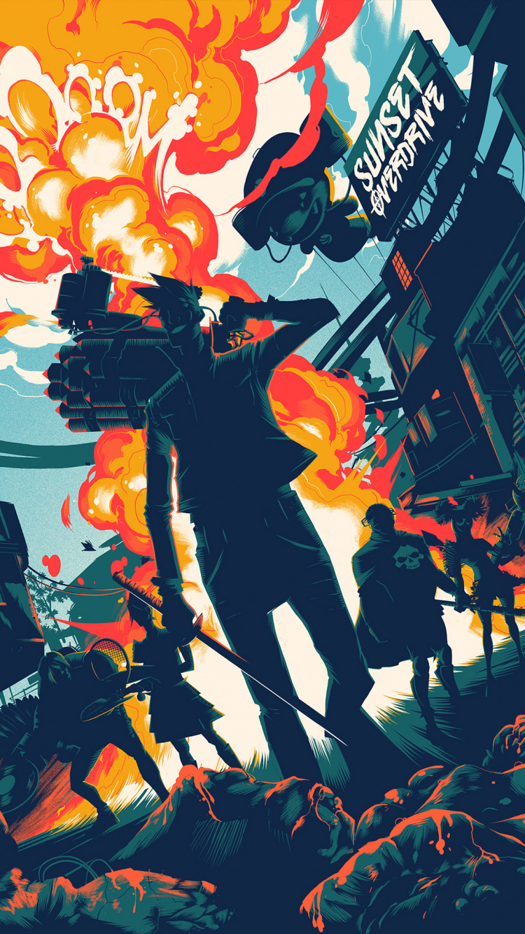 Обои глубокая шея, постер, soundcloud, арт, ударная установка в разрешении 750x1334