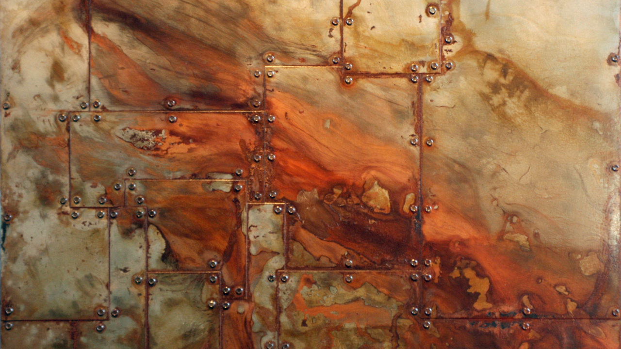 Обои ржавчина, арт, абстрактное искусство, металл, живопись в разрешении 1280x720