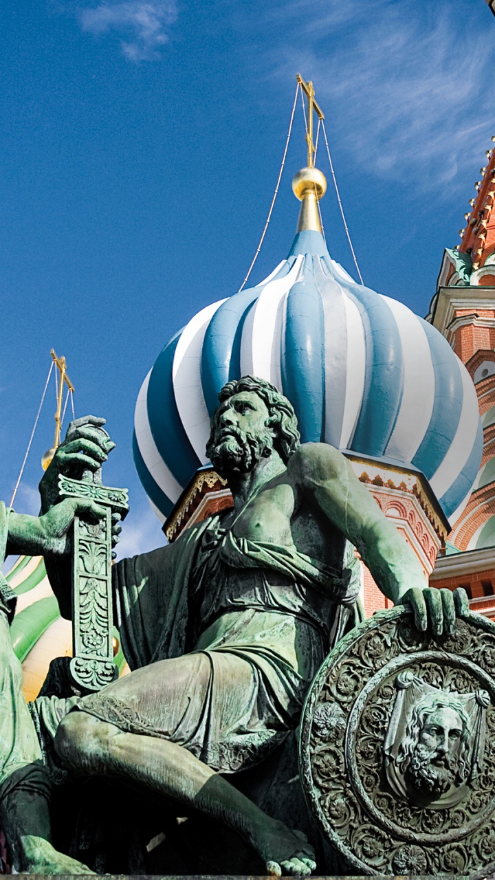 Обои собор Василия Блаженного, Красная площадь, собор, ориентир, место поклонения в разрешении 720x1280