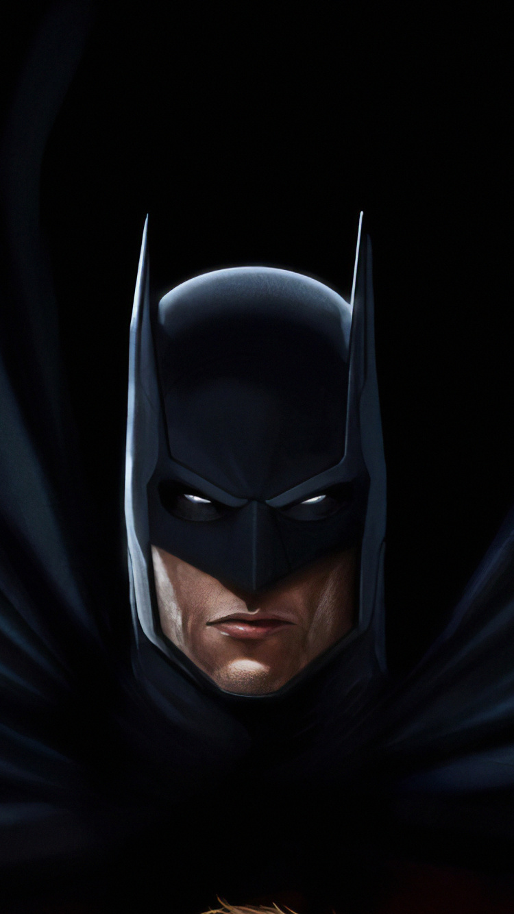 Обои Бэтмен, цифровое искусство, супергерой, Лига справедливости, темнота в разрешении 750x1334