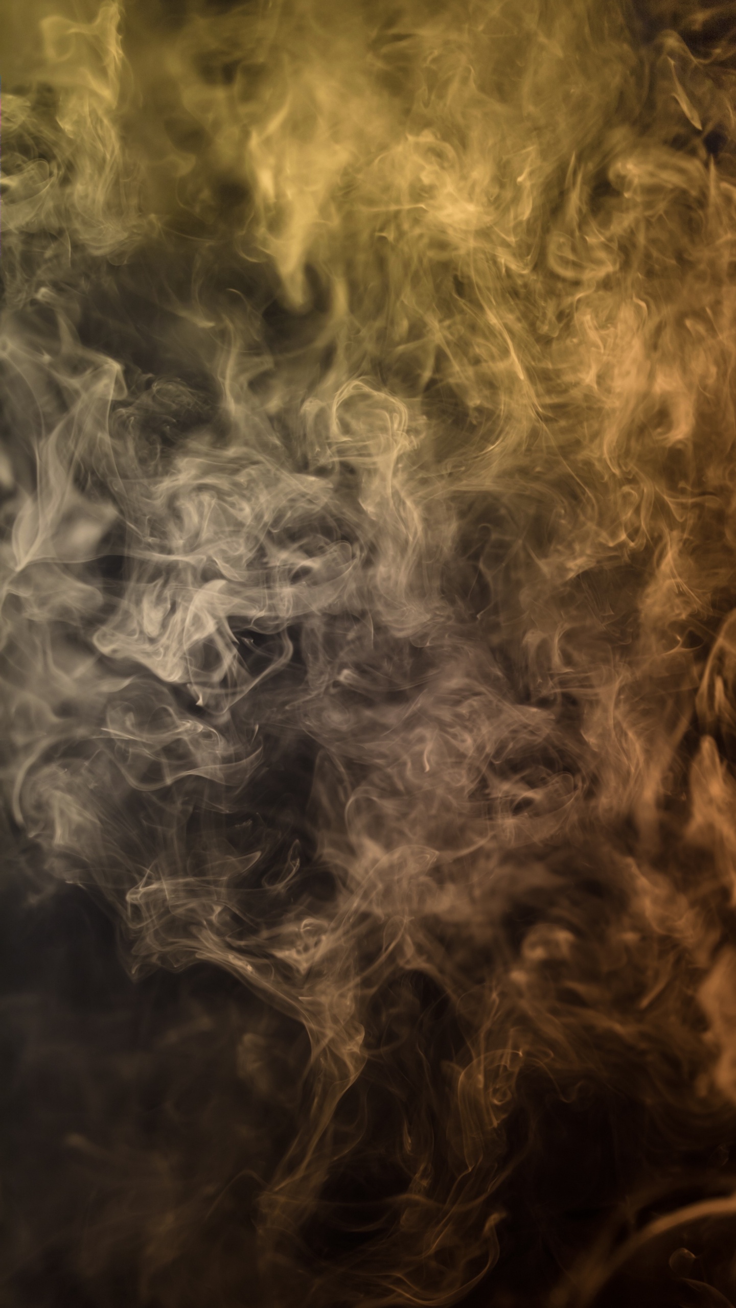 Обои дым, волосы, коричневый цвет, узор, космос в разрешении 1440x2560