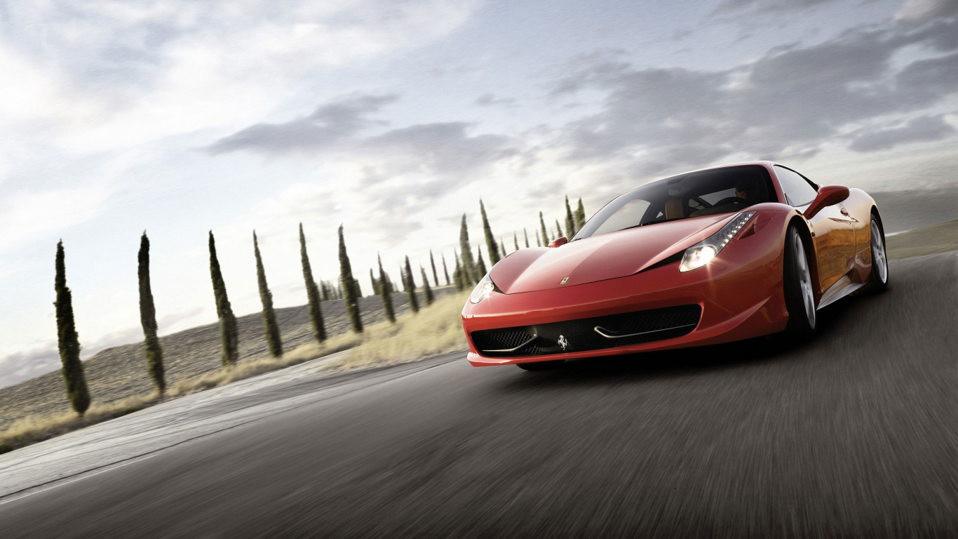 Обои спорткар, Ferrari, авто, Феррари 458 Спайдер, суперкар в разрешении 1366x768