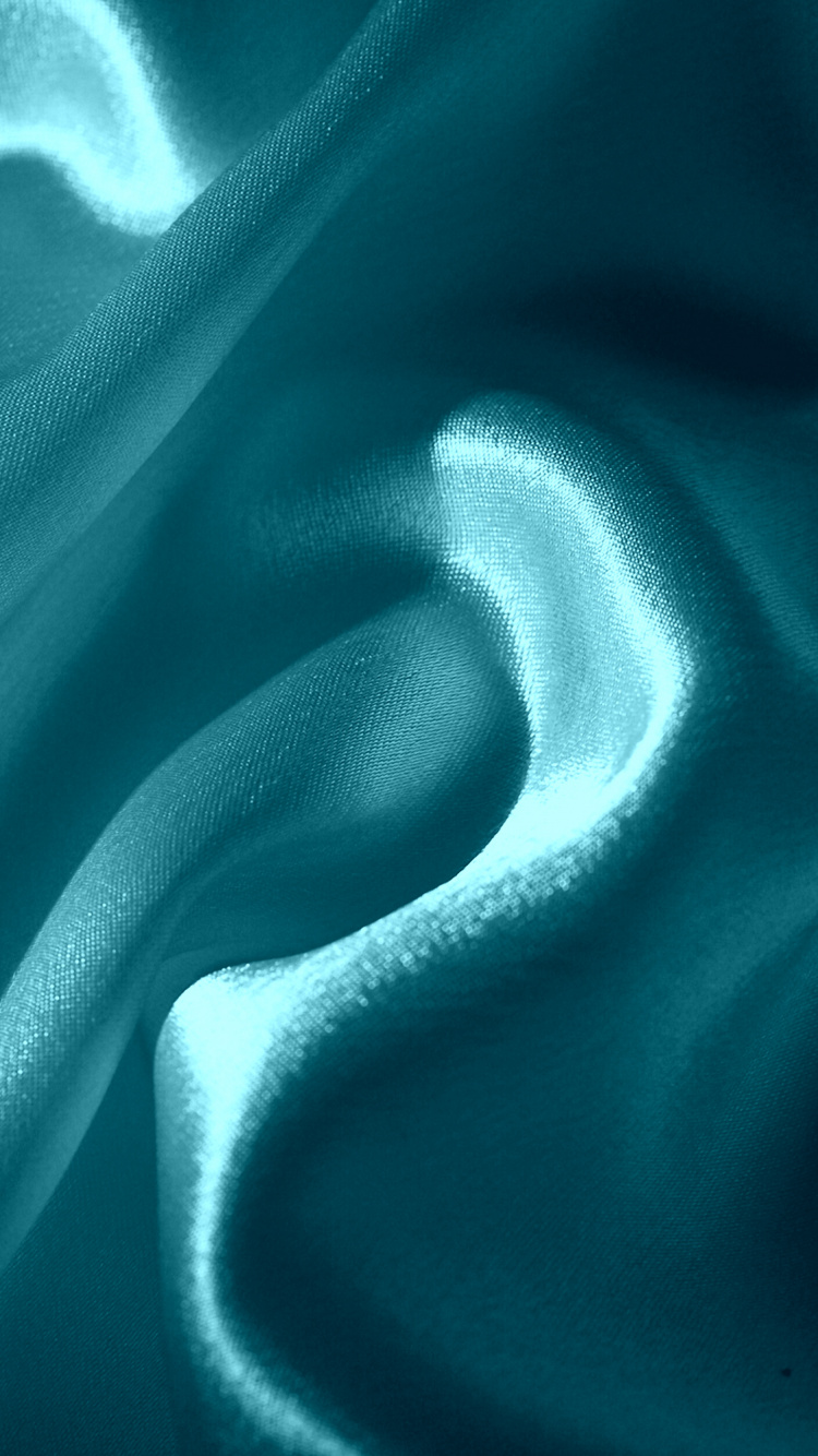 Обои арт, синий, зеленый, Аква, шелк в разрешении 750x1334