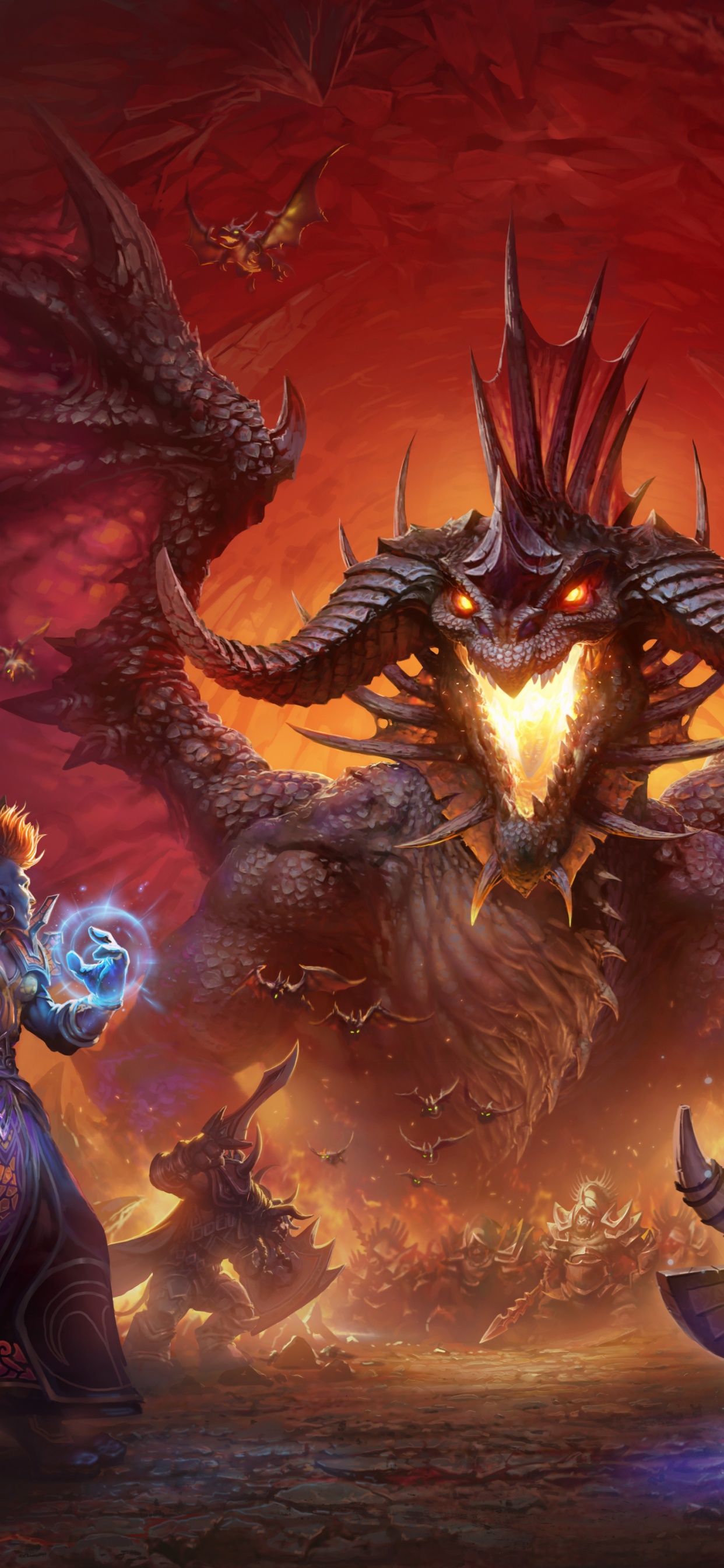 Обои Андорала, world of warcraft, Ониксию, Рагнароса, вау классический в разрешении 1242x2688