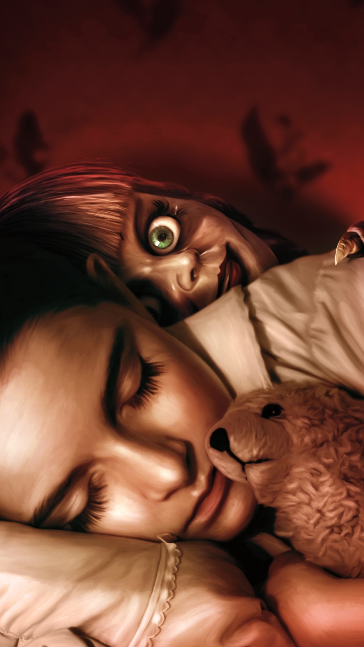 Обои Уорнер Бразерс, леди, видео, кинотеатр, Аннабель Приходит Домой в разрешении 720x1280