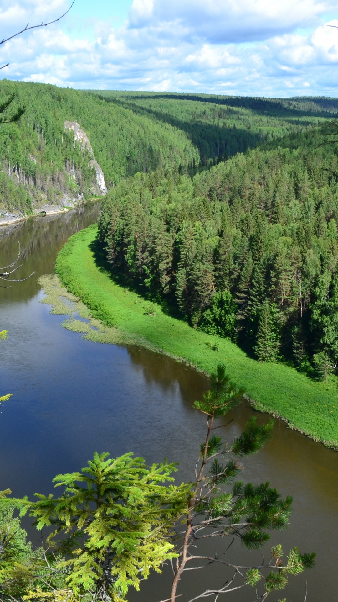 Обои природный заповедник, перманент, природа, гидроресурсы, реки в разрешении 1080x1920