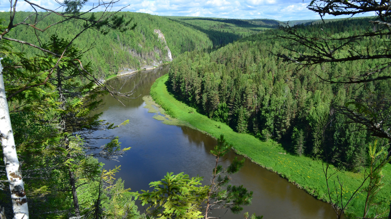 Обои природный заповедник, перманент, природа, гидроресурсы, реки в разрешении 1366x768