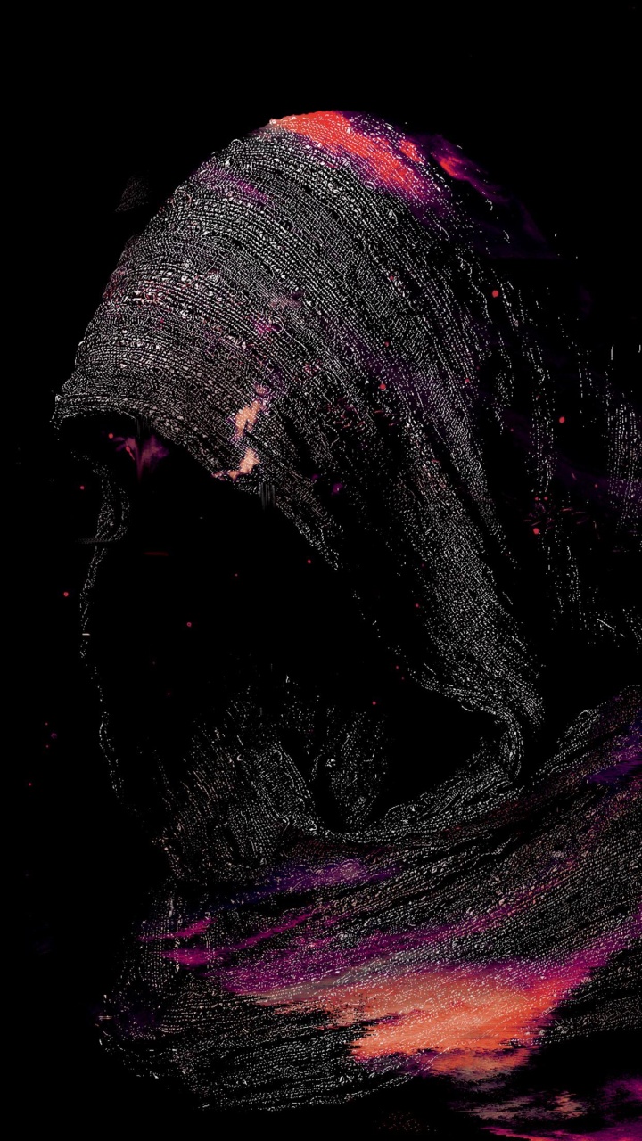 Обои арт, абстрактное искусство, цифровое искусство, глаз, пурпур в разрешении 720x1280