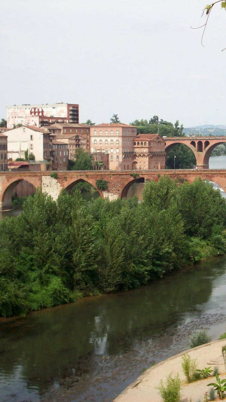 Обои Мост Пон-Вье от 22 августа 1944 года, мост, акведук, арочный мостик, реки в разрешении 750x1334