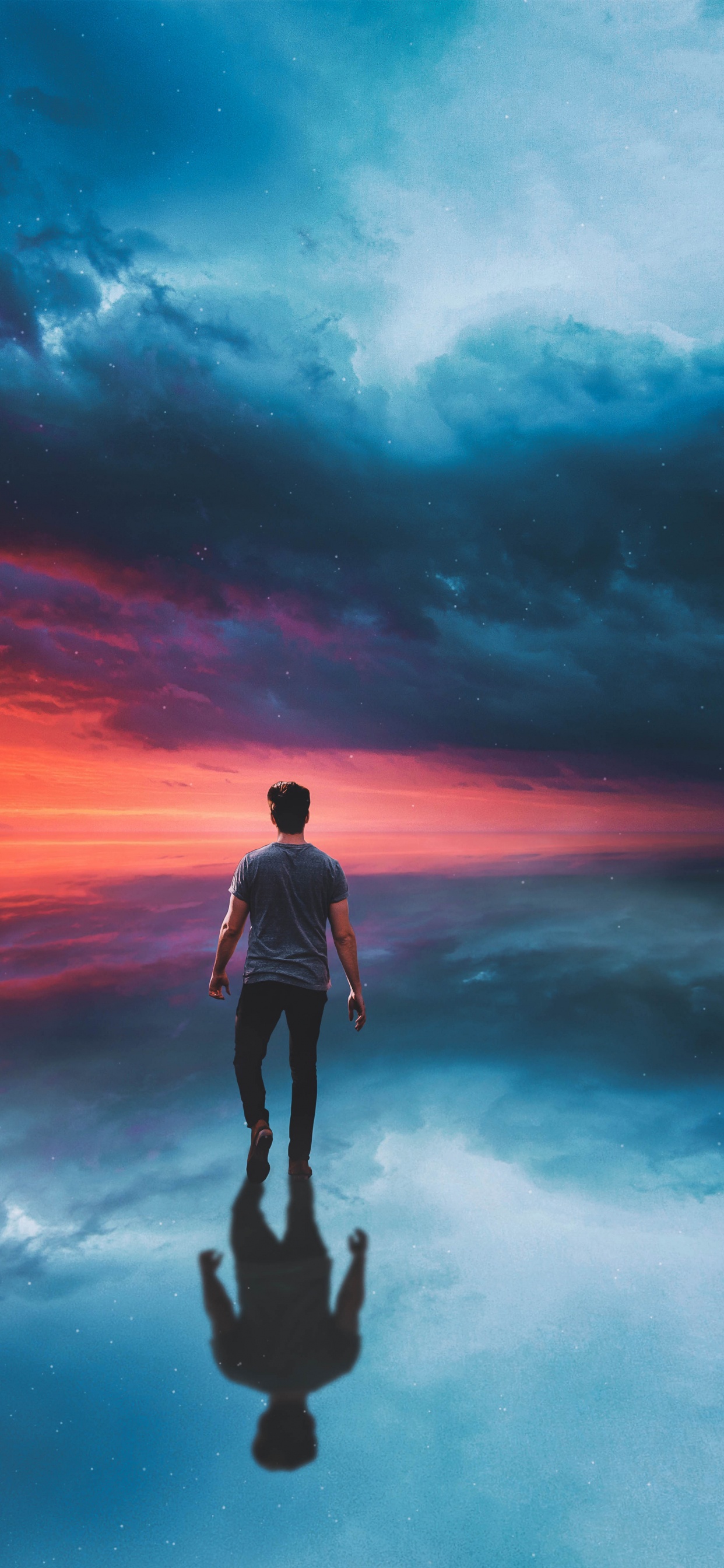 Обои облако, Люди в природе, вода, жест, водоем в разрешении 1242x2688