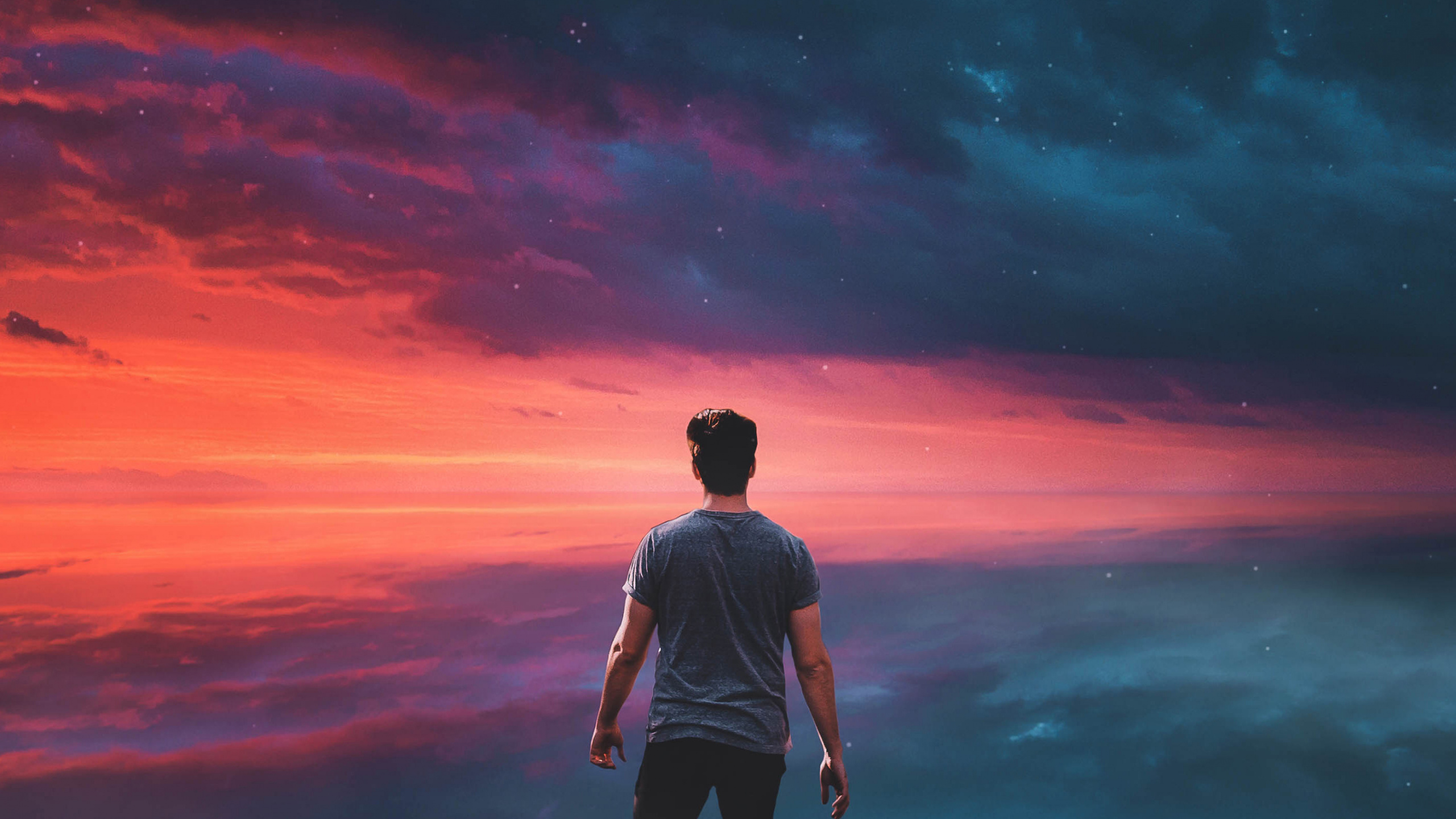 Обои облако, Люди в природе, вода, жест, водоем в разрешении 2560x1440