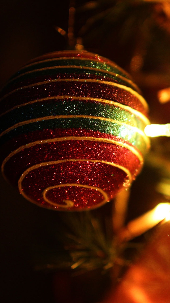 Обои свет, Рождественские огни, Рождественский день, ночь, освещение в разрешении 720x1280