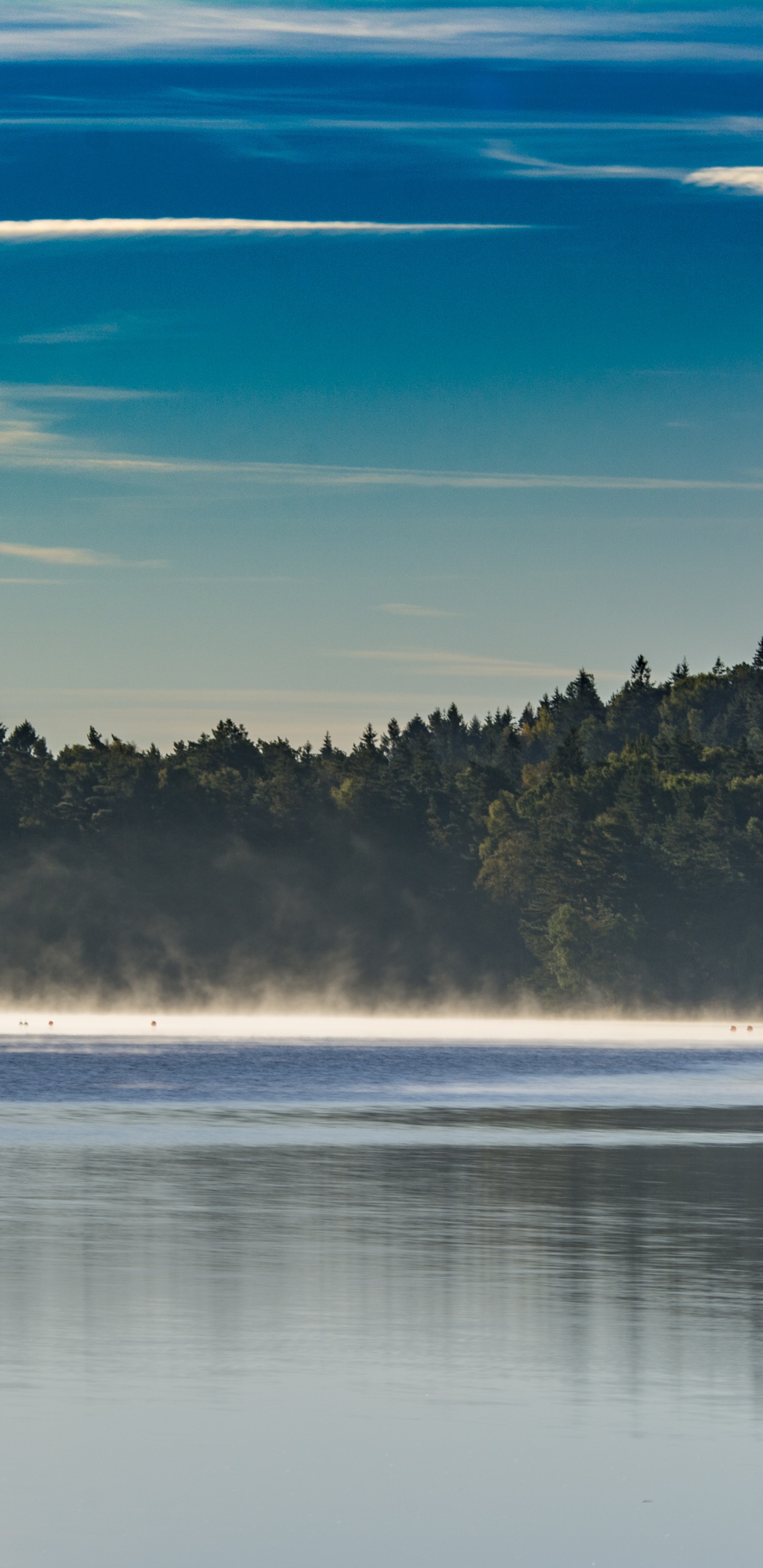 Обои природный ландшафт, природа, отражение, гидроресурсы, синий в разрешении 1440x2960