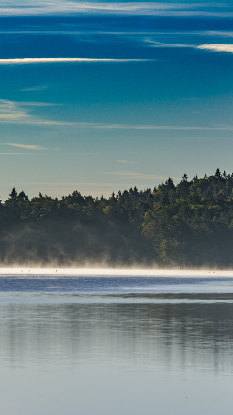 Обои природный ландшафт, природа, отражение, гидроресурсы, синий в разрешении 750x1334