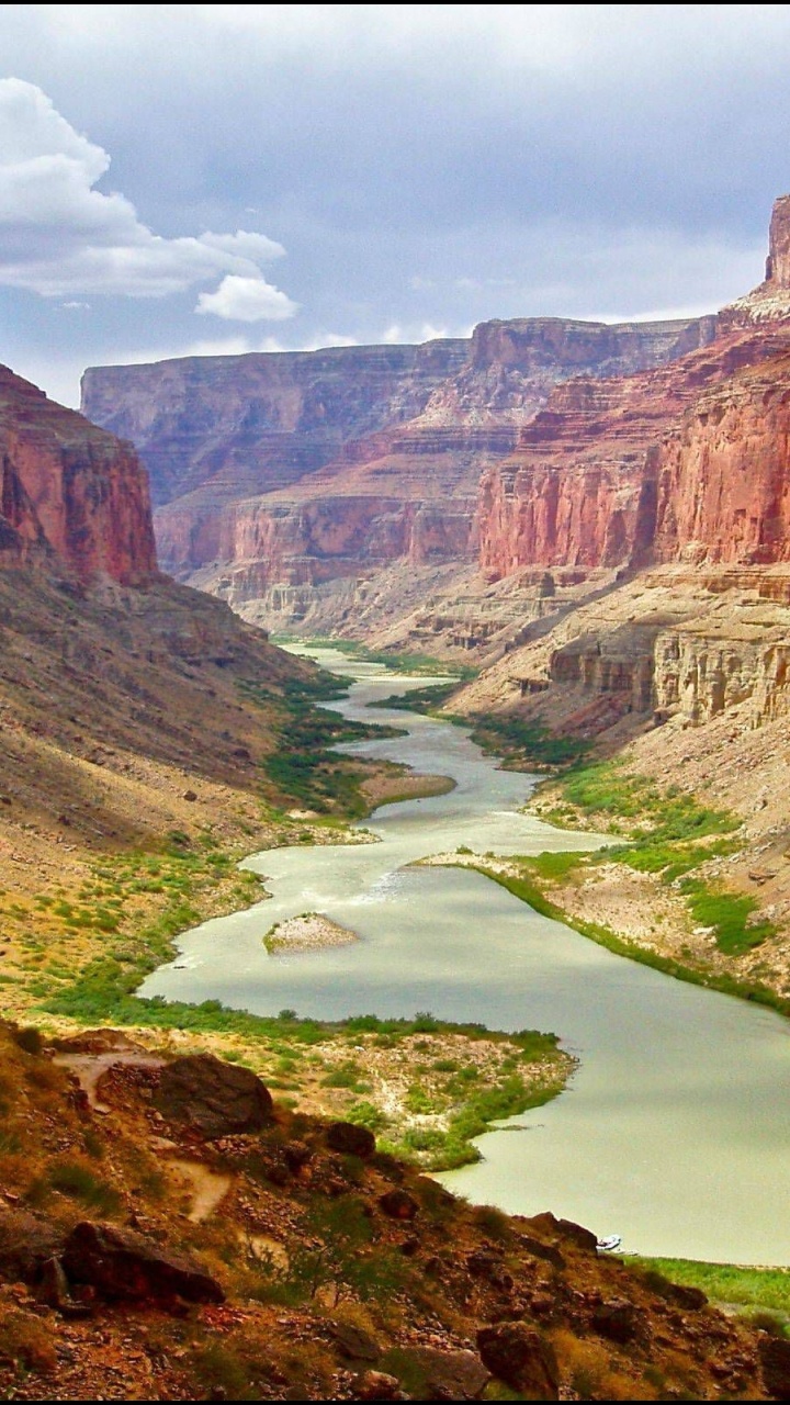 Обои Гранд Каньон Виллидж, большой каньон, каньон, природа, формирование в разрешении 720x1280