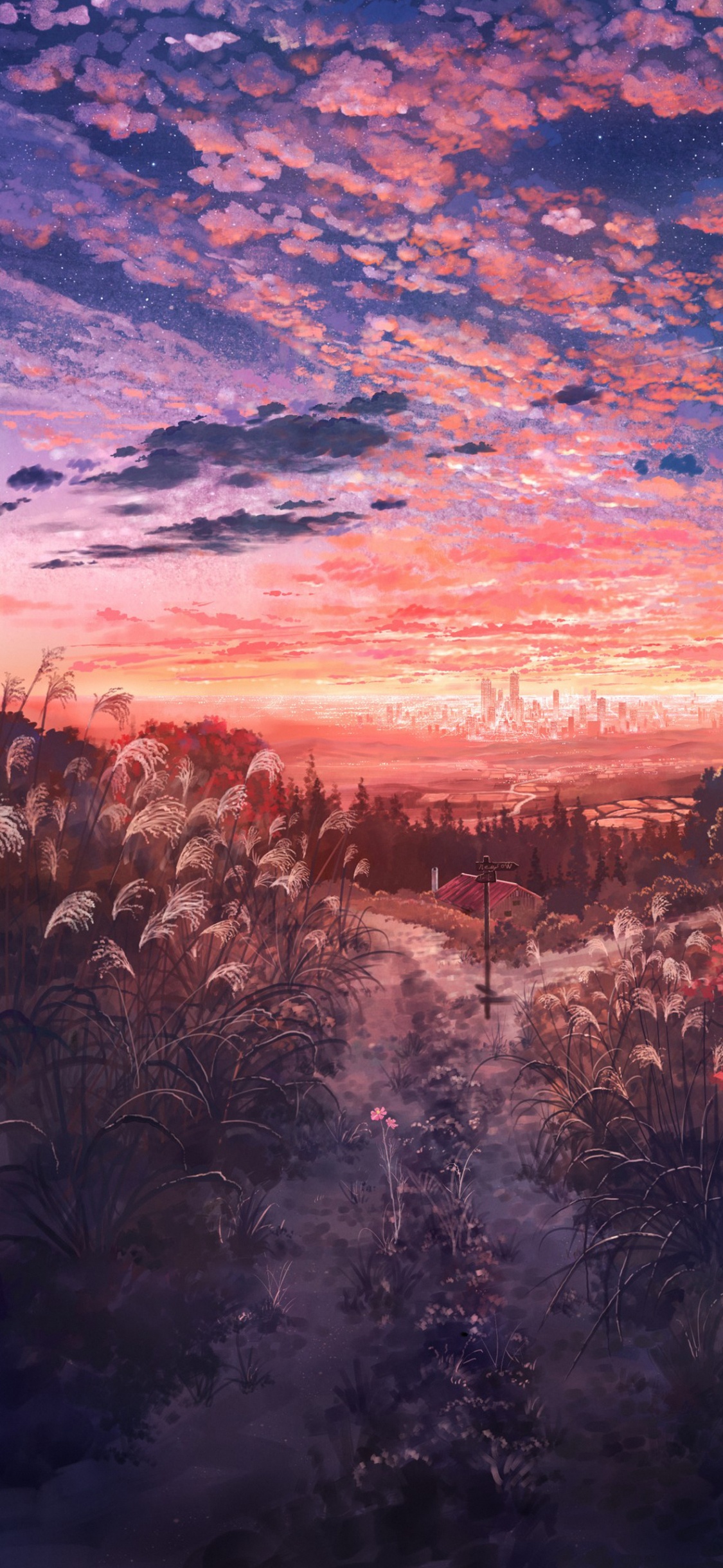 Обои аниме арт, арт, иллюстрация, рисование, аниме в разрешении 1125x2436