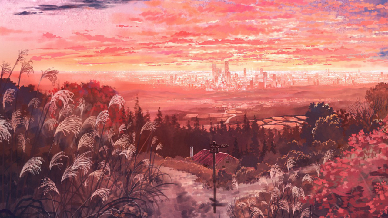 Обои аниме арт, арт, иллюстрация, рисование, аниме в разрешении 1280x720