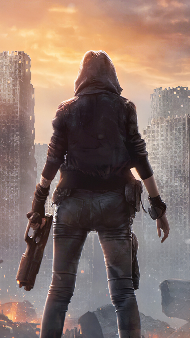 Обои здание, человек, облако, стояние, окно в разрешении 750x1334