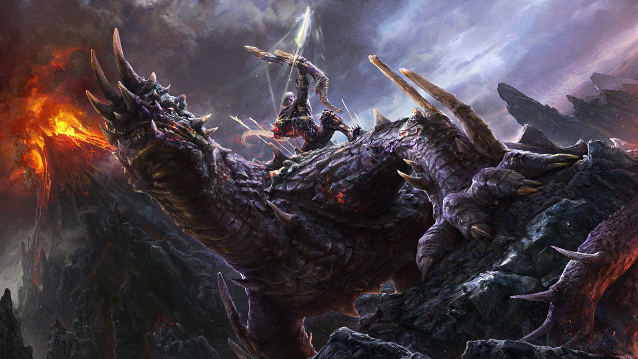 Обои фантастическое искусство, фэнтези, демон, мифология, вымирание в разрешении 1280x720