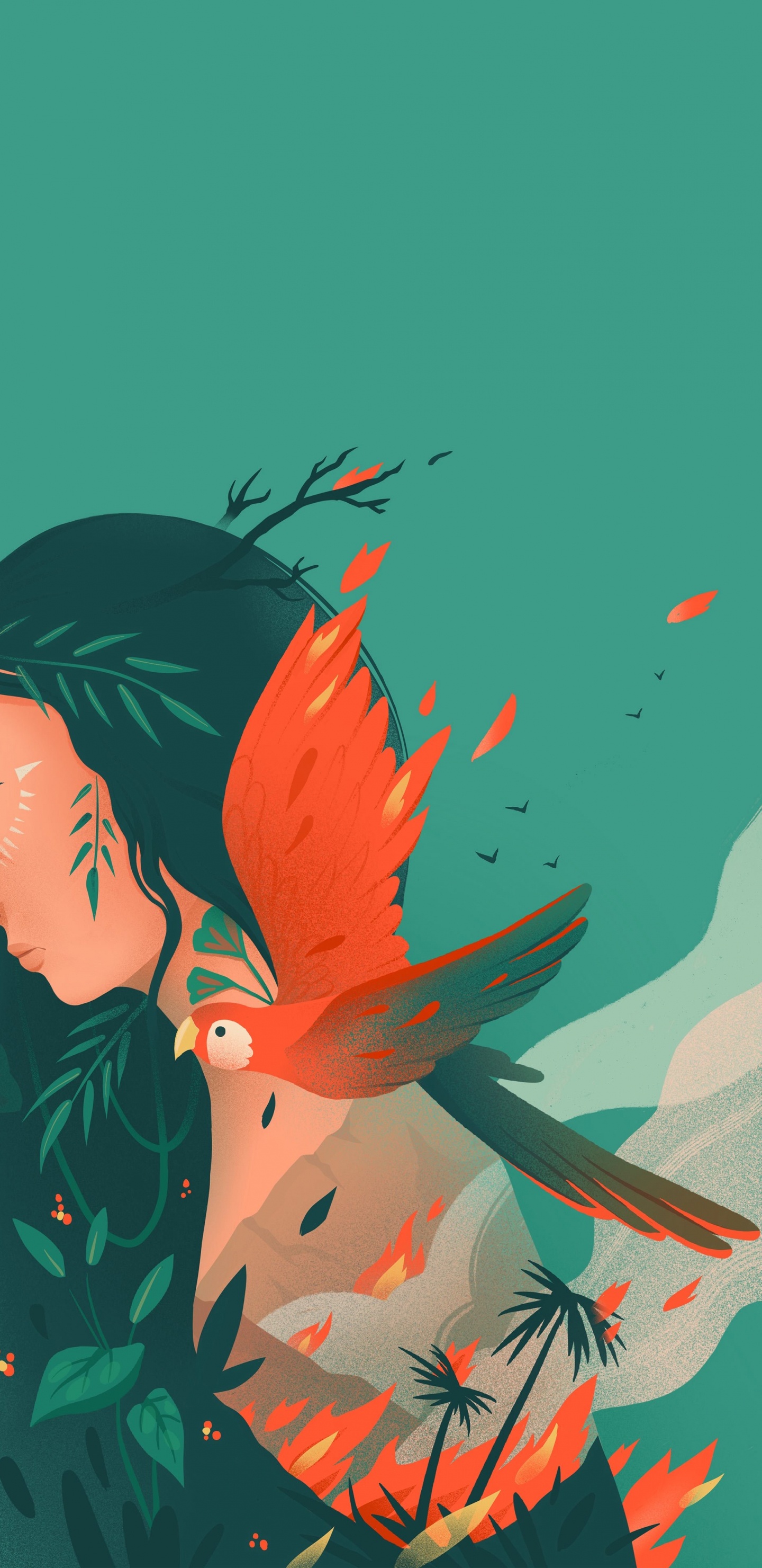 Обои мультфильм, постер, арт, визуальное искусство, песня в разрешении 1440x2960