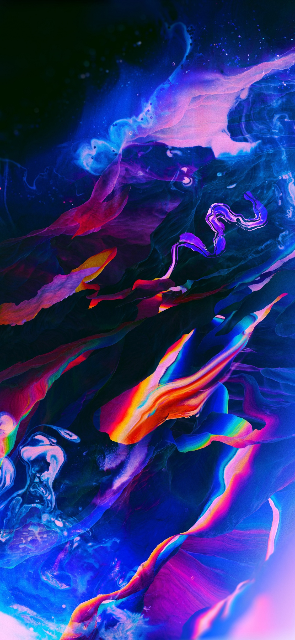 Обои андроид, параноик андроид, андроид 10, Андроид Орео, красочность в разрешении 1125x2436