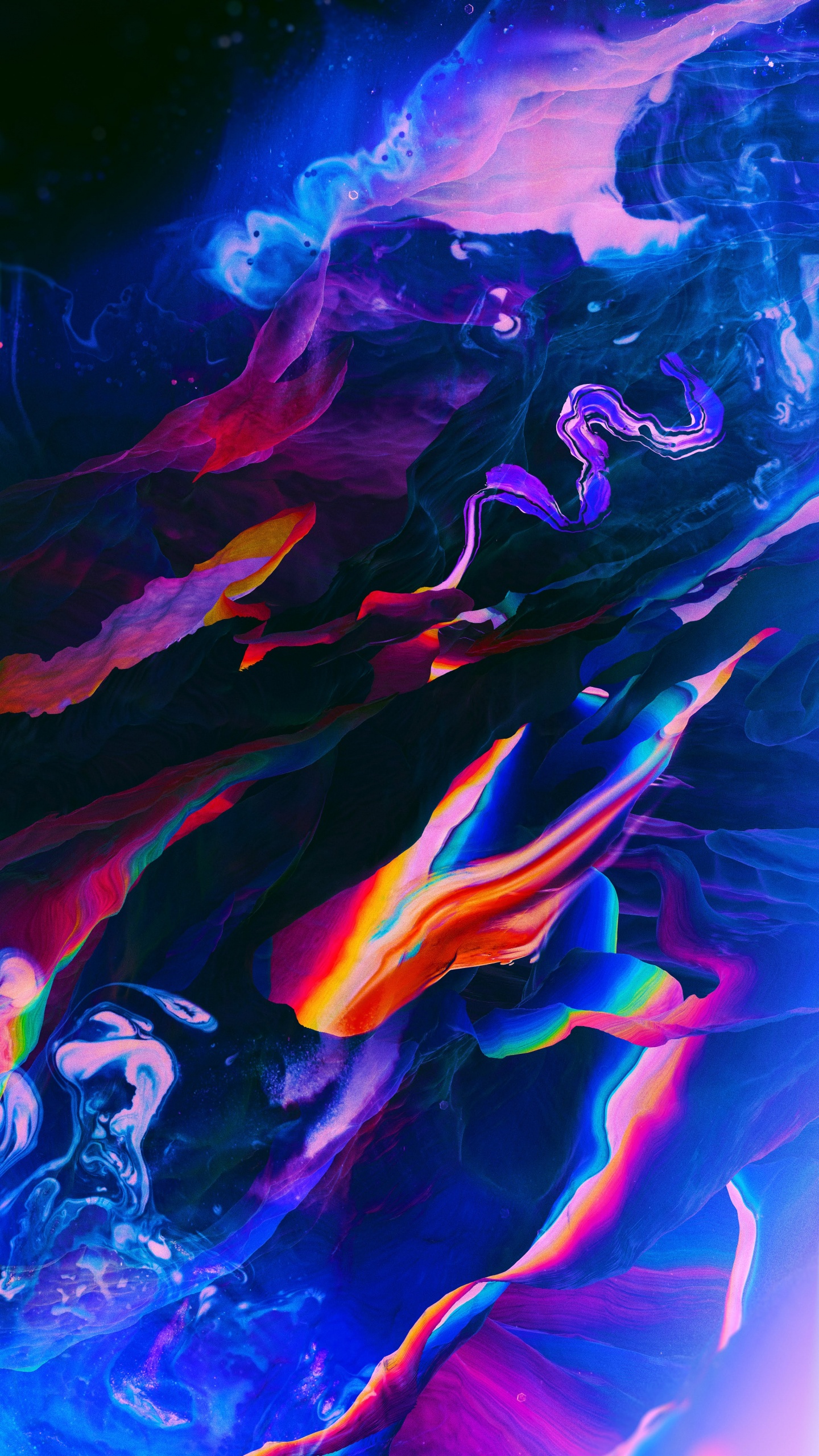 Обои андроид, параноик андроид, андроид 10, Андроид Орео, красочность в разрешении 1440x2560