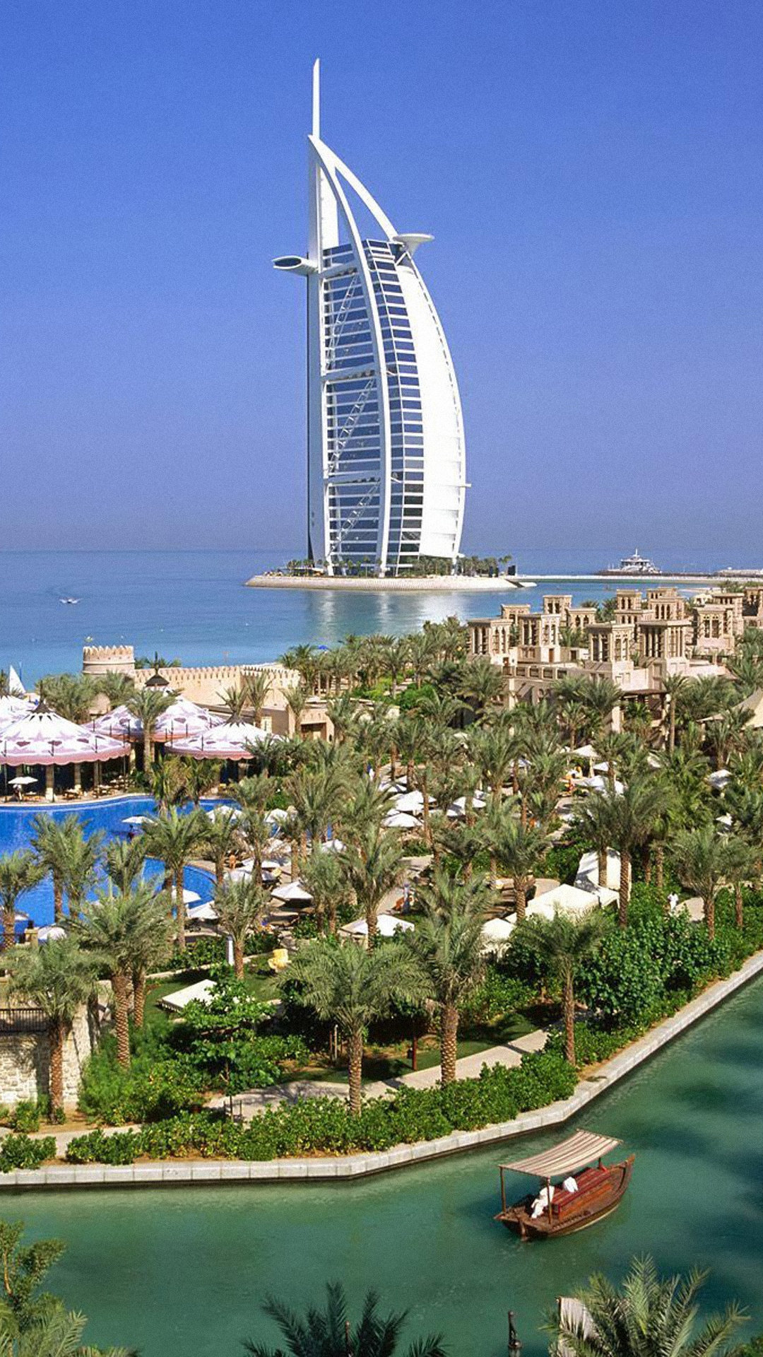 Обои Бурдж Аль араб, город, туризм, мир, Бурдж Халифа в разрешении 1080x1920