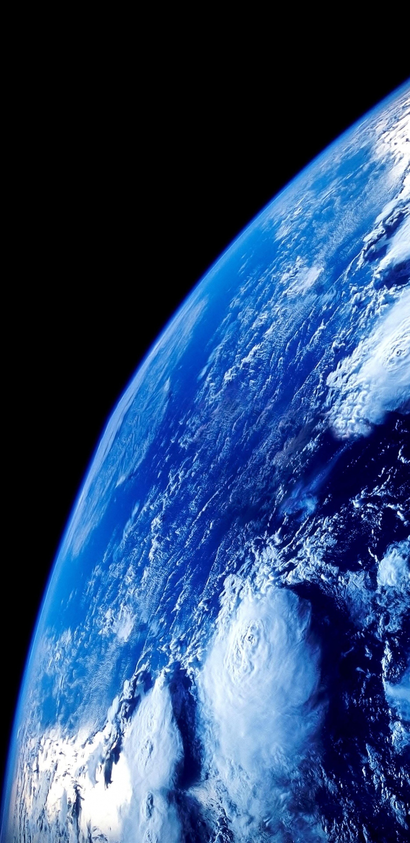 Обои земля, планета, атмосфера, космическое пространство, астрономический объект в разрешении 1440x2960