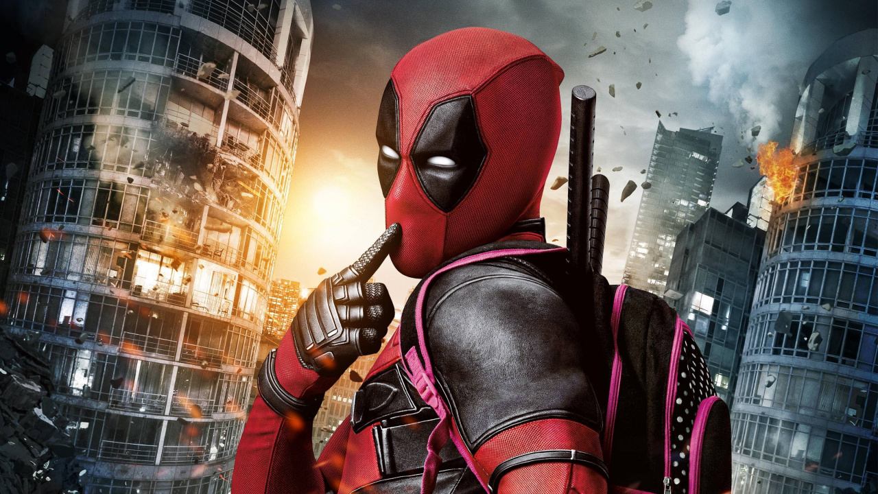 Обои дэдпул, компьютерная игра, фигурка, Х-Сила, фильм в разрешении 1280x720