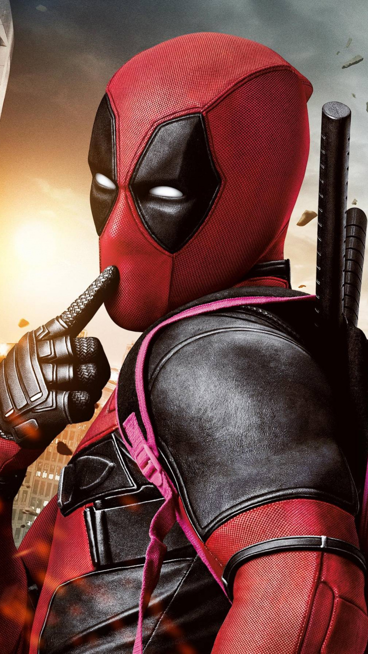 Обои дэдпул, компьютерная игра, фигурка, Х-Сила, фильм в разрешении 750x1334