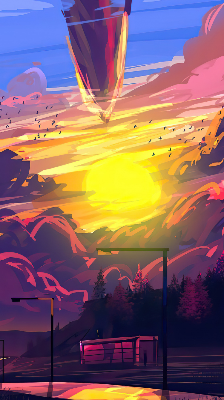 Обои дизайн, иллюстрация, живопись, рисование, арт в разрешении 750x1334