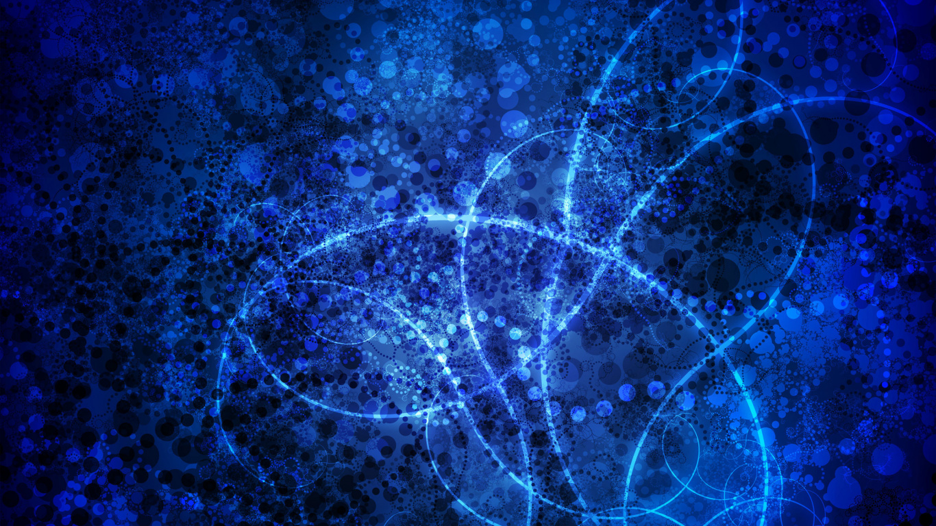 Обои квантовая механика, механика, частица, квант, синий в разрешении 1366x768