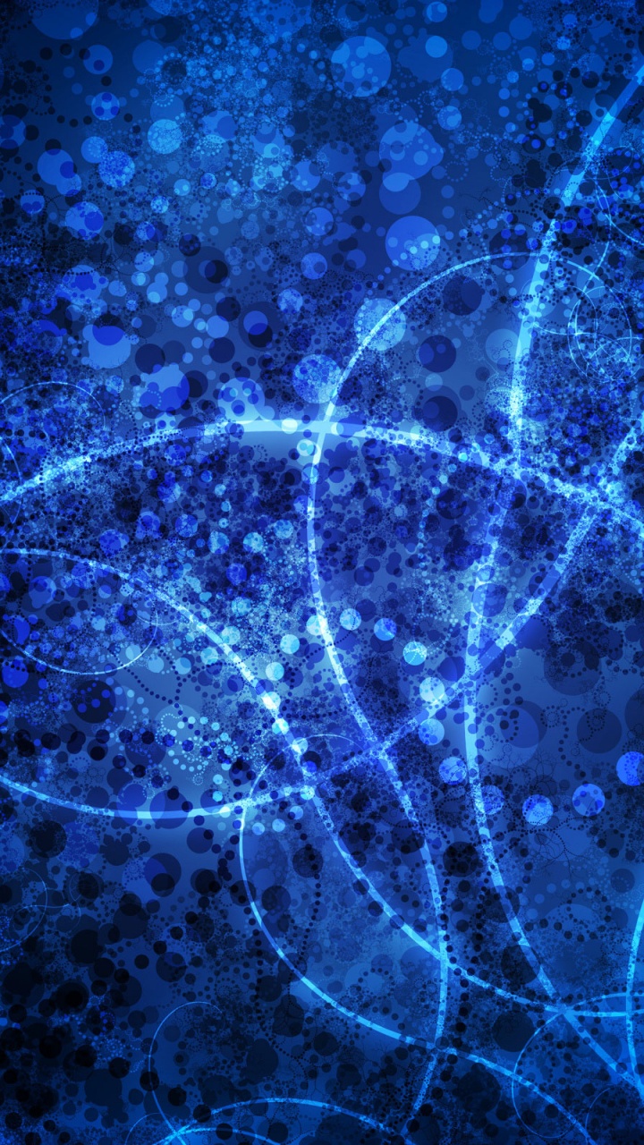 Обои квантовая механика, механика, частица, квант, синий в разрешении 720x1280