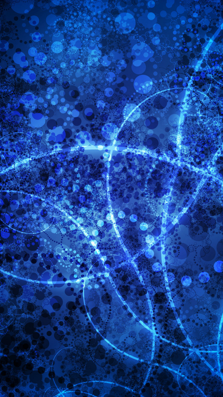 Обои квантовая механика, механика, частица, квант, синий в разрешении 750x1334