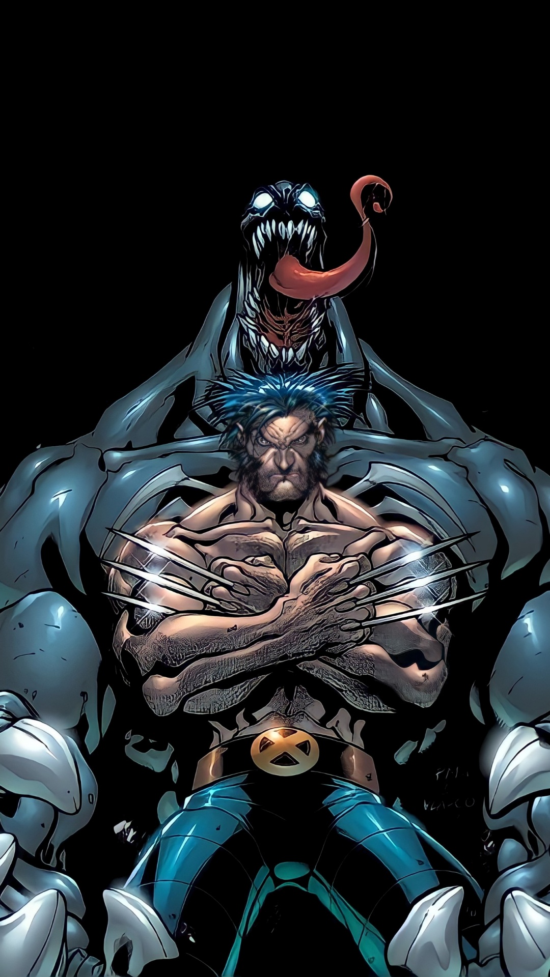 Обои яд 2003 10, веном, Weying Энн, Эдди Брок, философия яда в разрешении 1080x1920