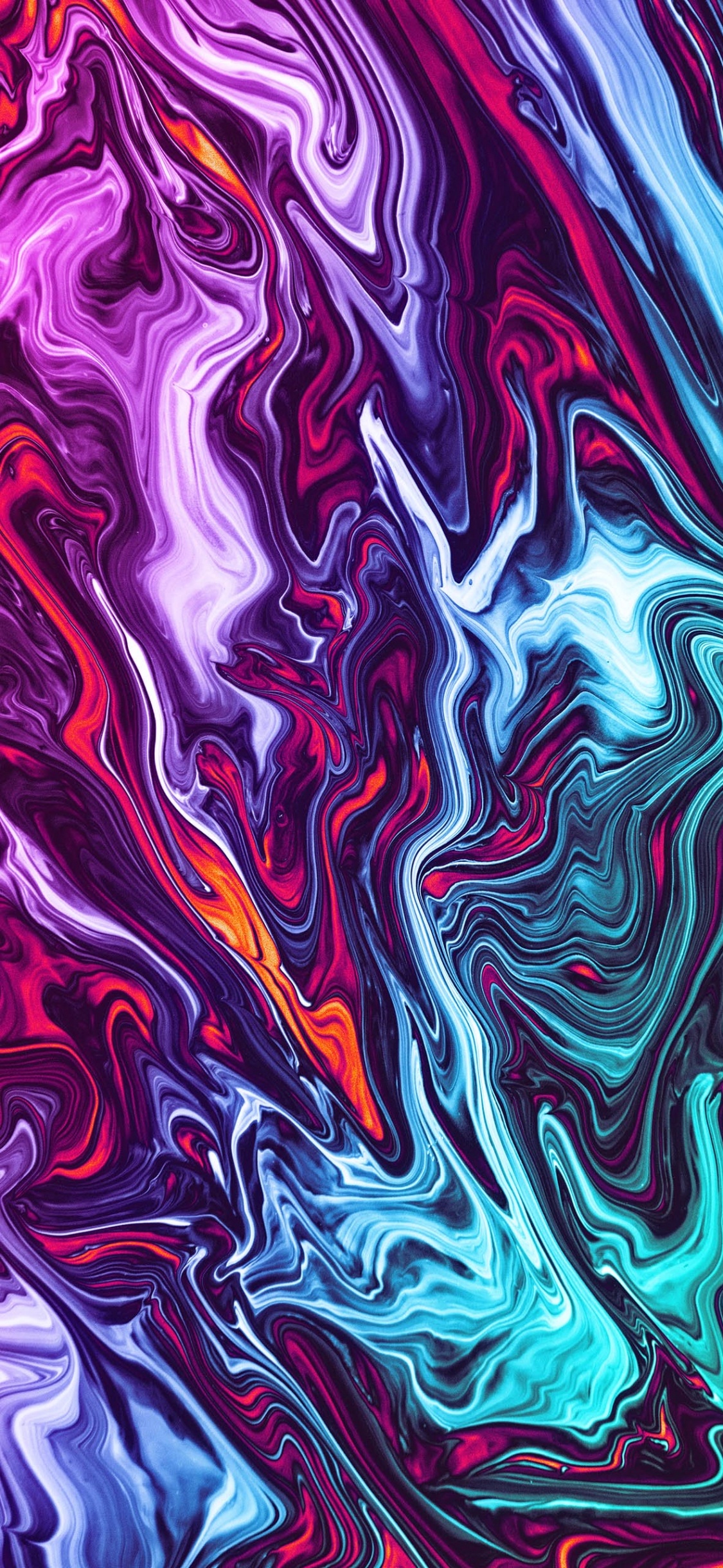 Обои абстрактное искусство, живопись, лазурный, арт, Аква в разрешении 1125x2436