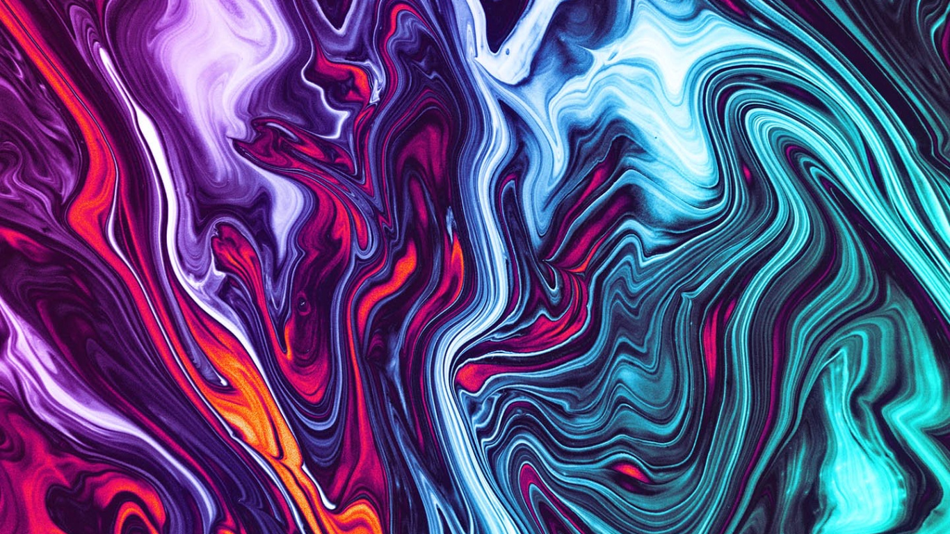 Обои абстрактное искусство, живопись, лазурный, арт, Аква в разрешении 1366x768