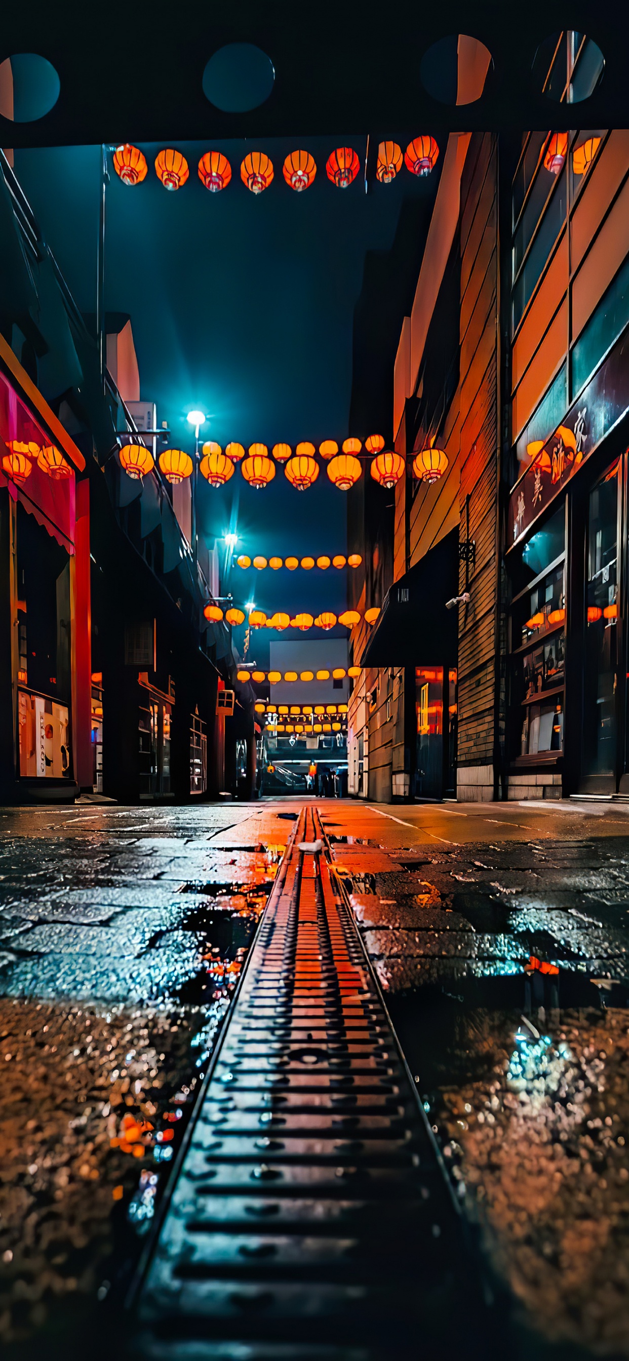 Обои ночь, уличный фонарь, свет, городской пейзаж, улица в разрешении 1242x2688