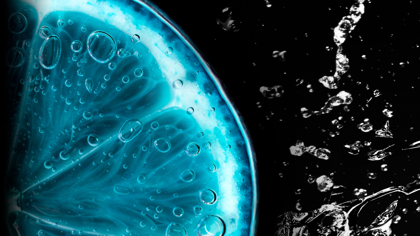 Обои вода, растение, жидкий, черный, автомобильное освещение в разрешении 1366x768