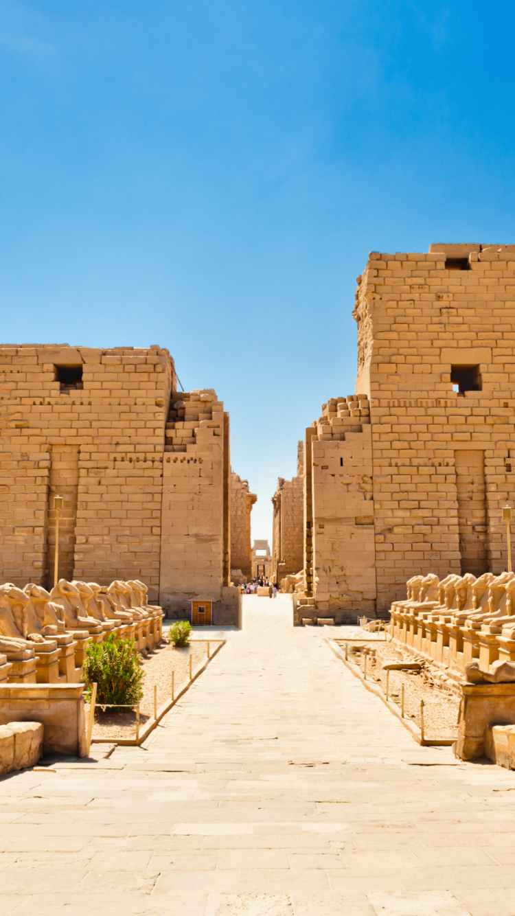 Обои Луксорский Храм, Долина Царей, Нил, египетский храм, достопримечательность в разрешении 750x1334