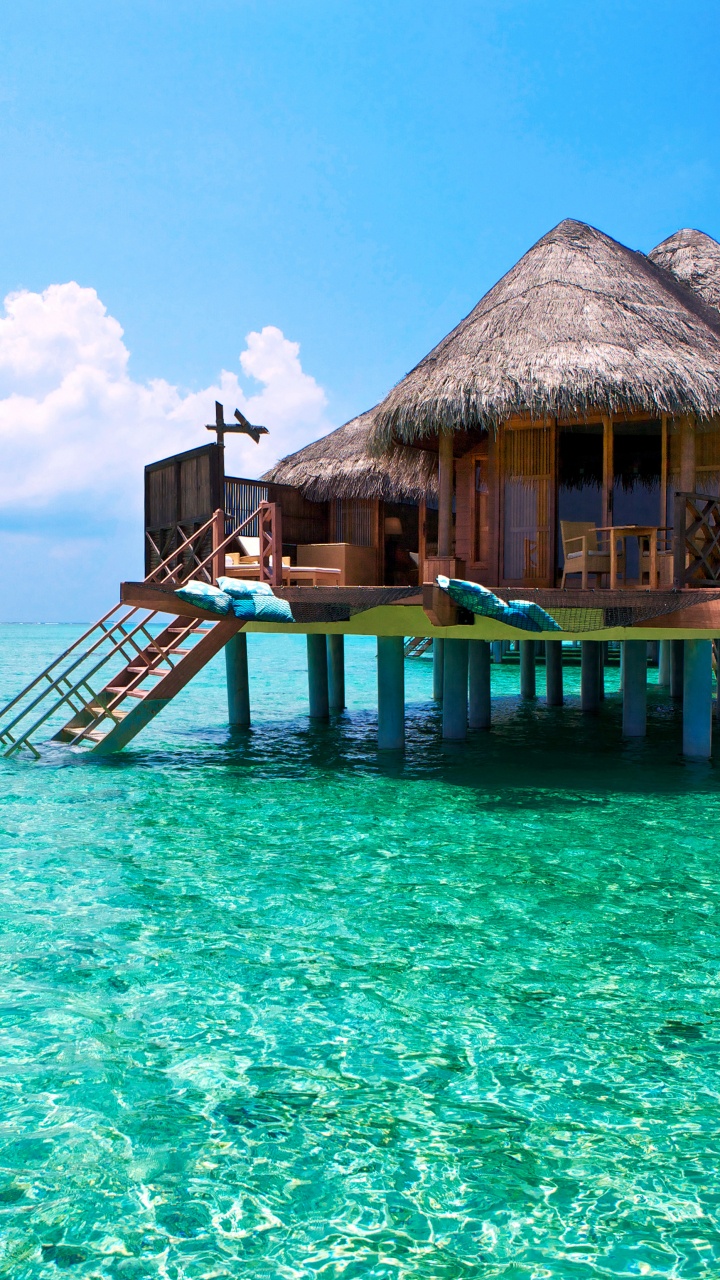 Обои Остров, прибежище, отпуск, тропическая зона, море в разрешении 720x1280