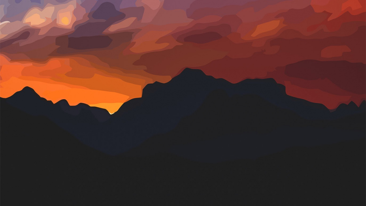 Обои облако, атмосфера, природа, послесвечение, природный ландшафт в разрешении 1280x720