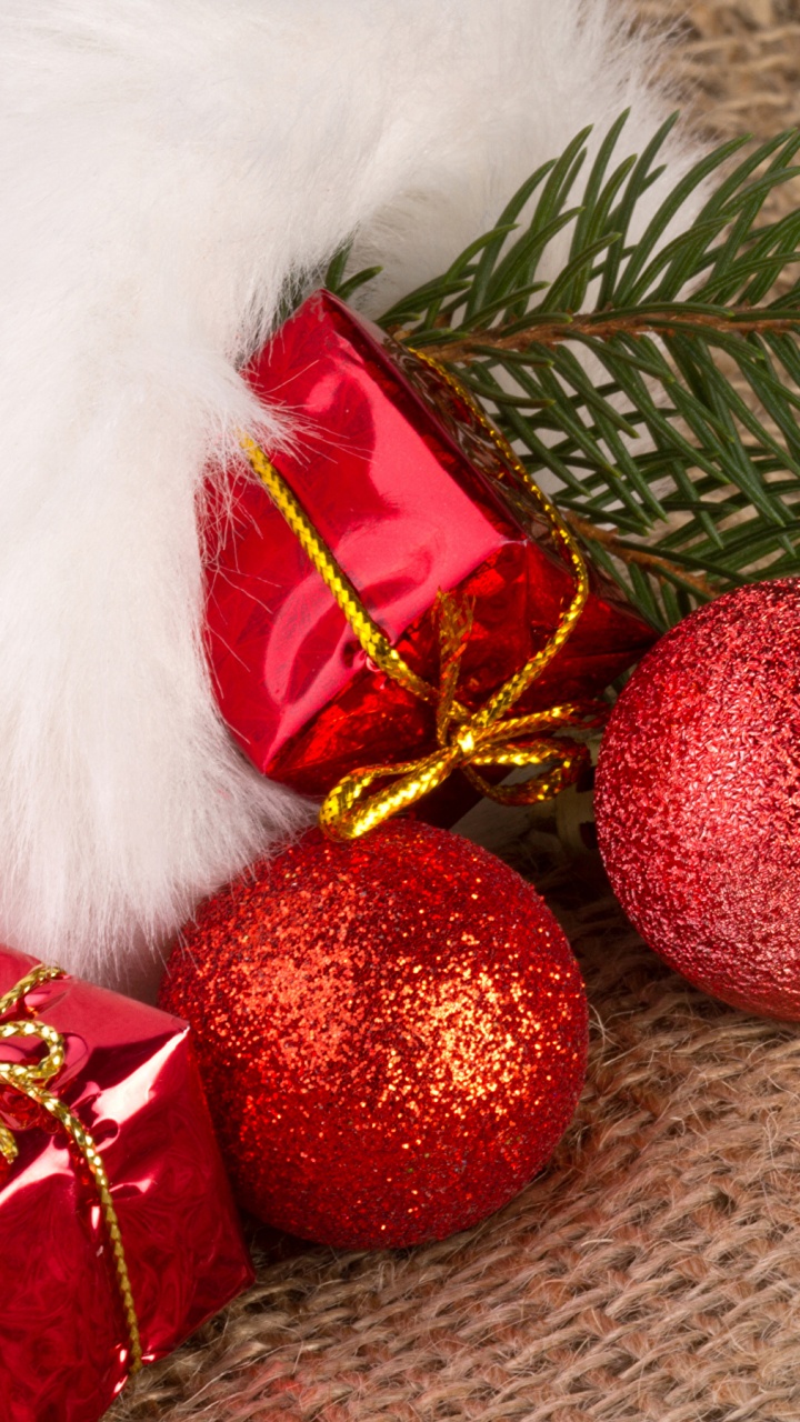Обои Рождественский день, праздник, Дед Мороз, Рождественские украшения, рождественский орнамент в разрешении 720x1280