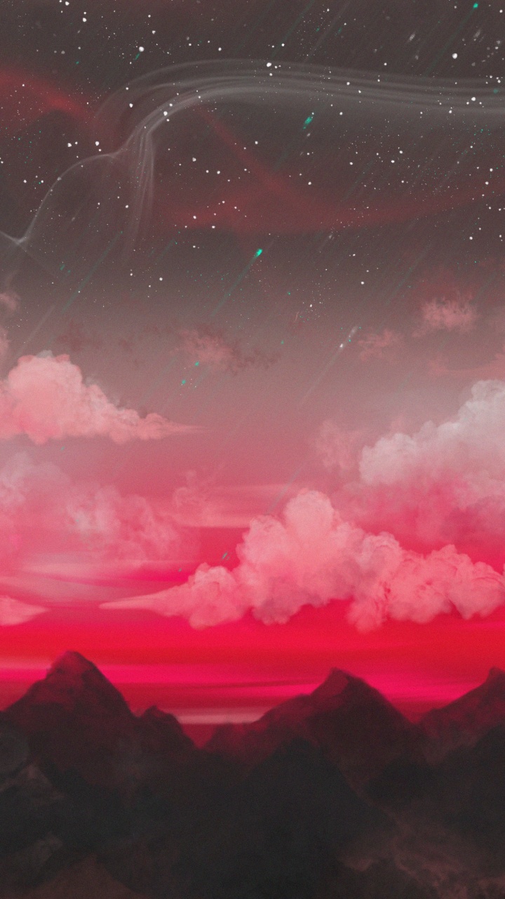 Обои кот, Аврора, Природа М, космос, пейзаж в разрешении 720x1280