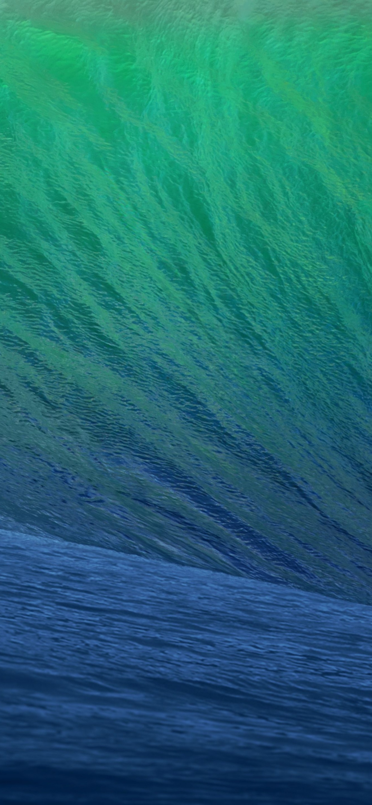 Обои apple, зеленый, волна, ветровая волна, океан в разрешении 1242x2688