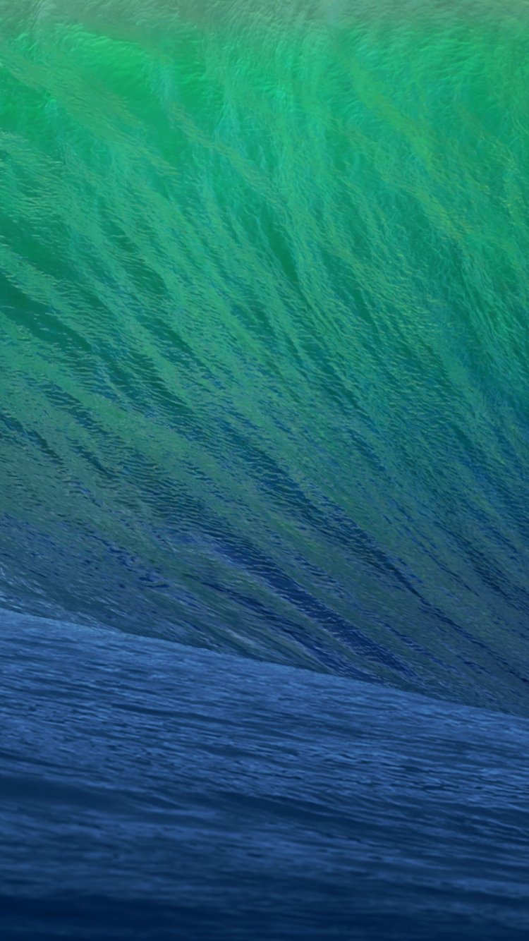 Обои apple, зеленый, волна, ветровая волна, океан в разрешении 750x1334