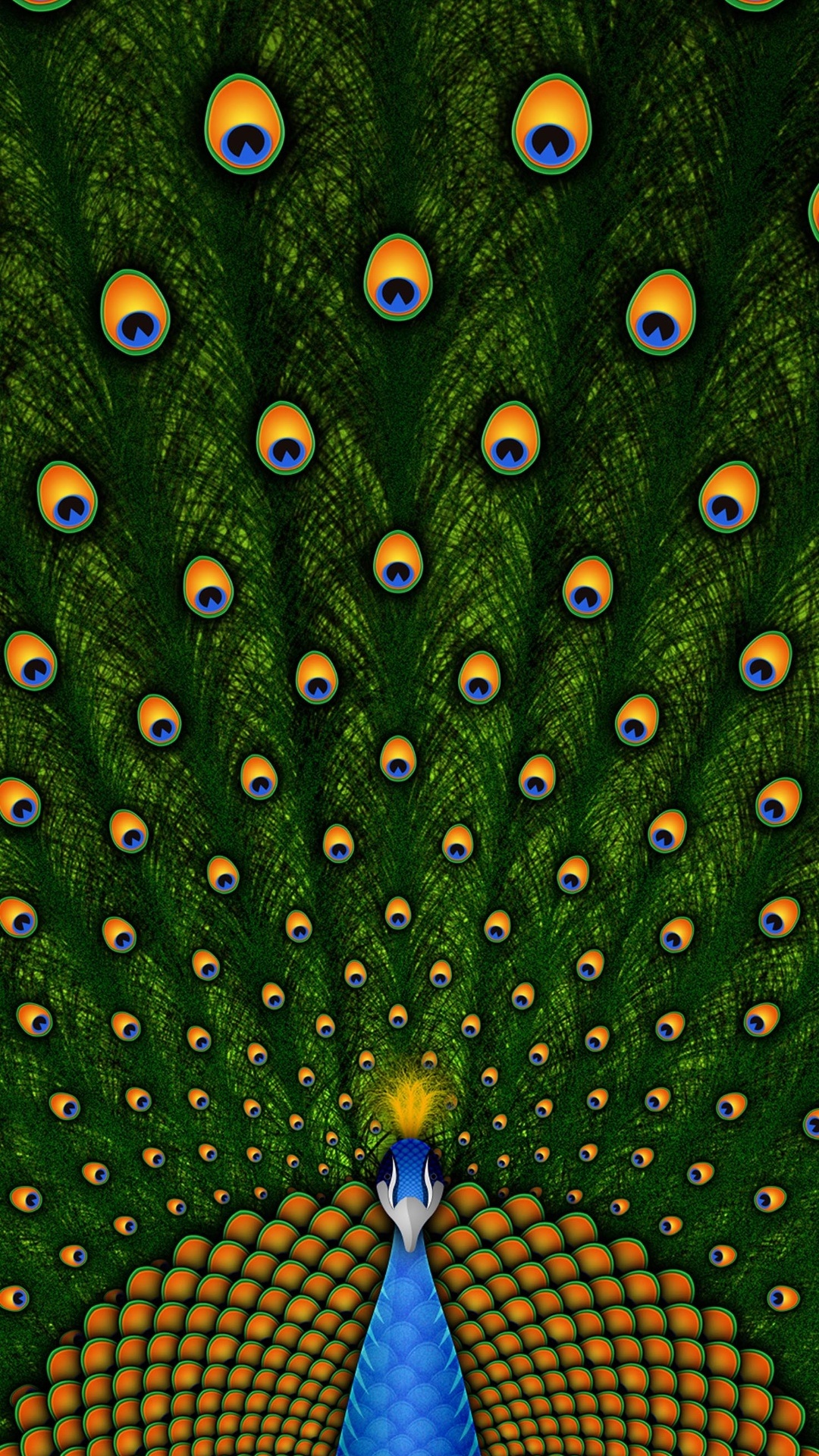 Обои дизайн, графический дизайн, синий, зеленый, ботаники в разрешении 1080x1920