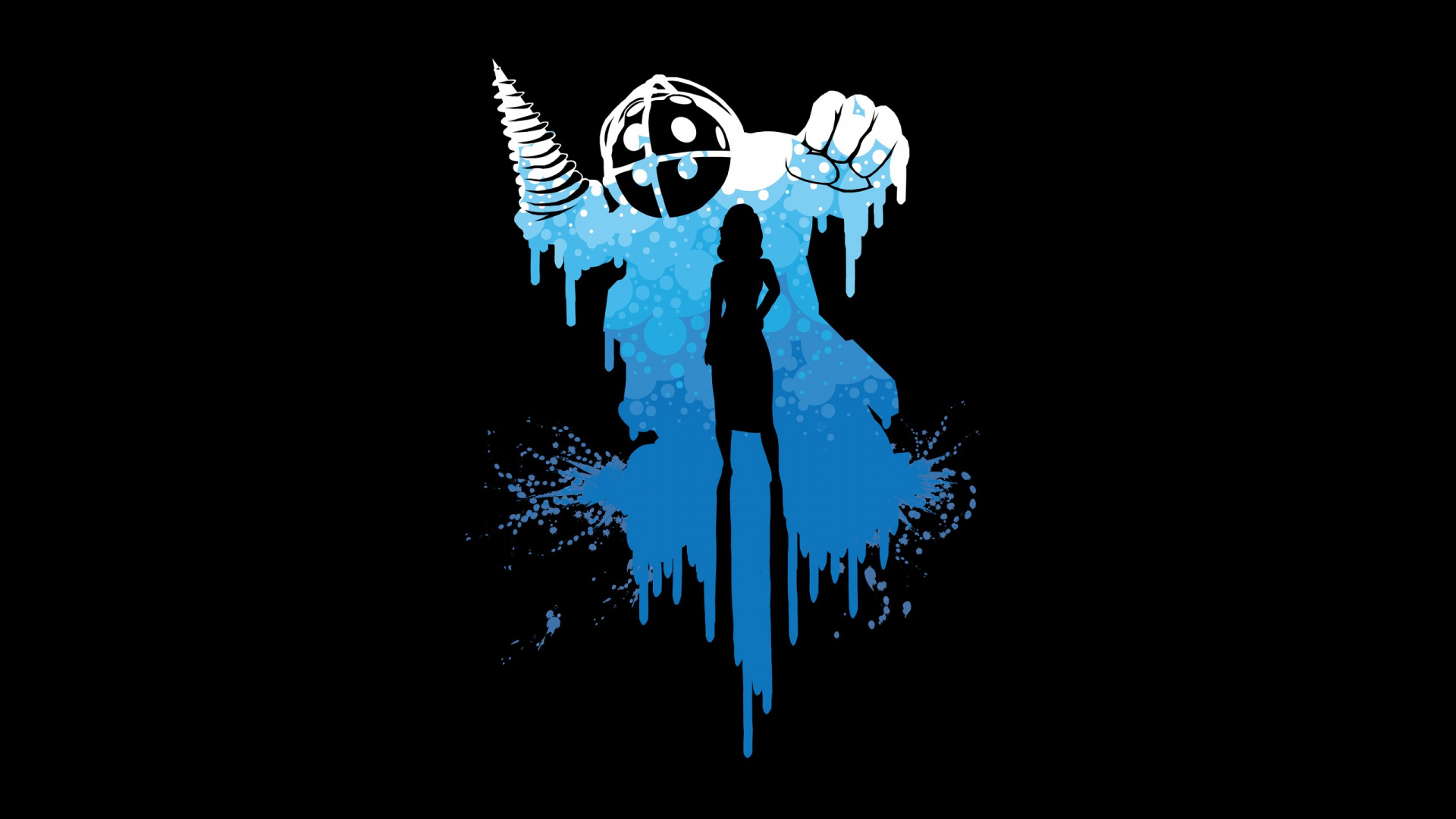 Обои bioshock infinite, графический дизайн, иллюстрация, тьма, шрифт в разрешении 1920x1080