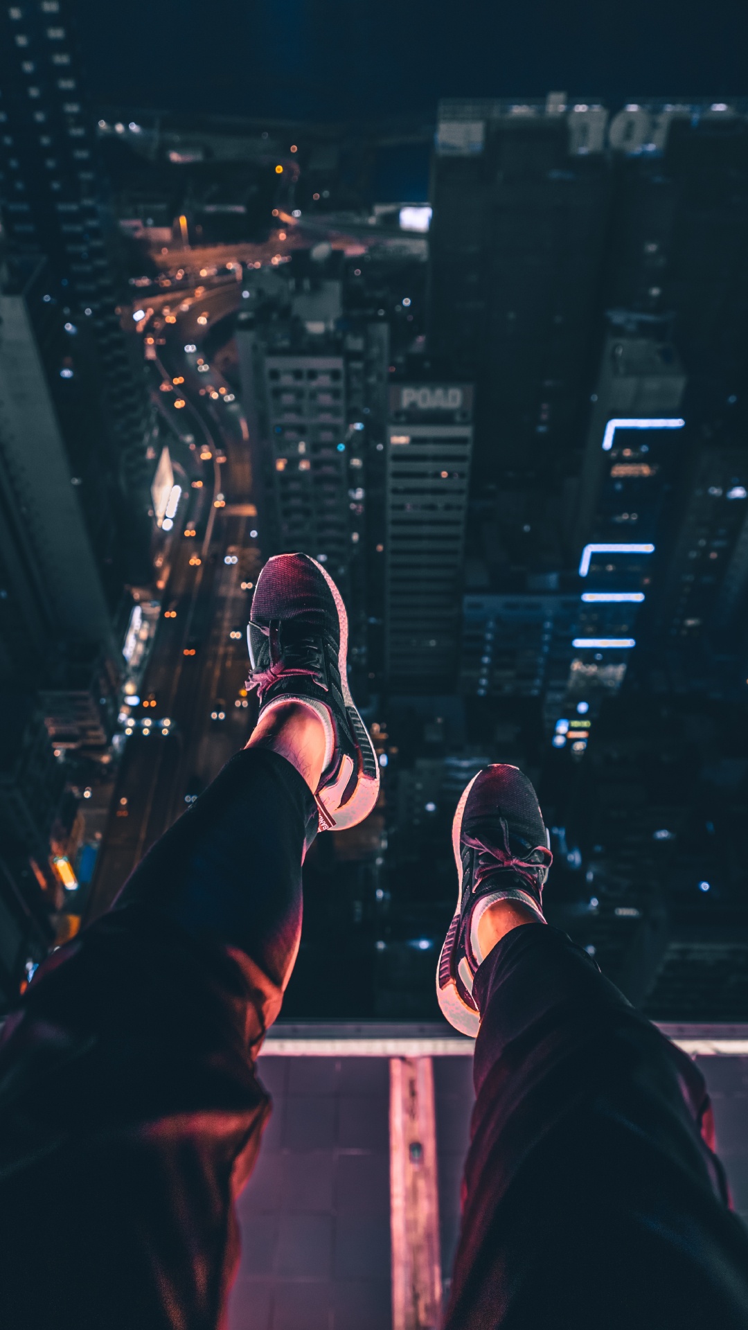 Обои здание, ночь, Представление, город, событие в разрешении 1080x1920