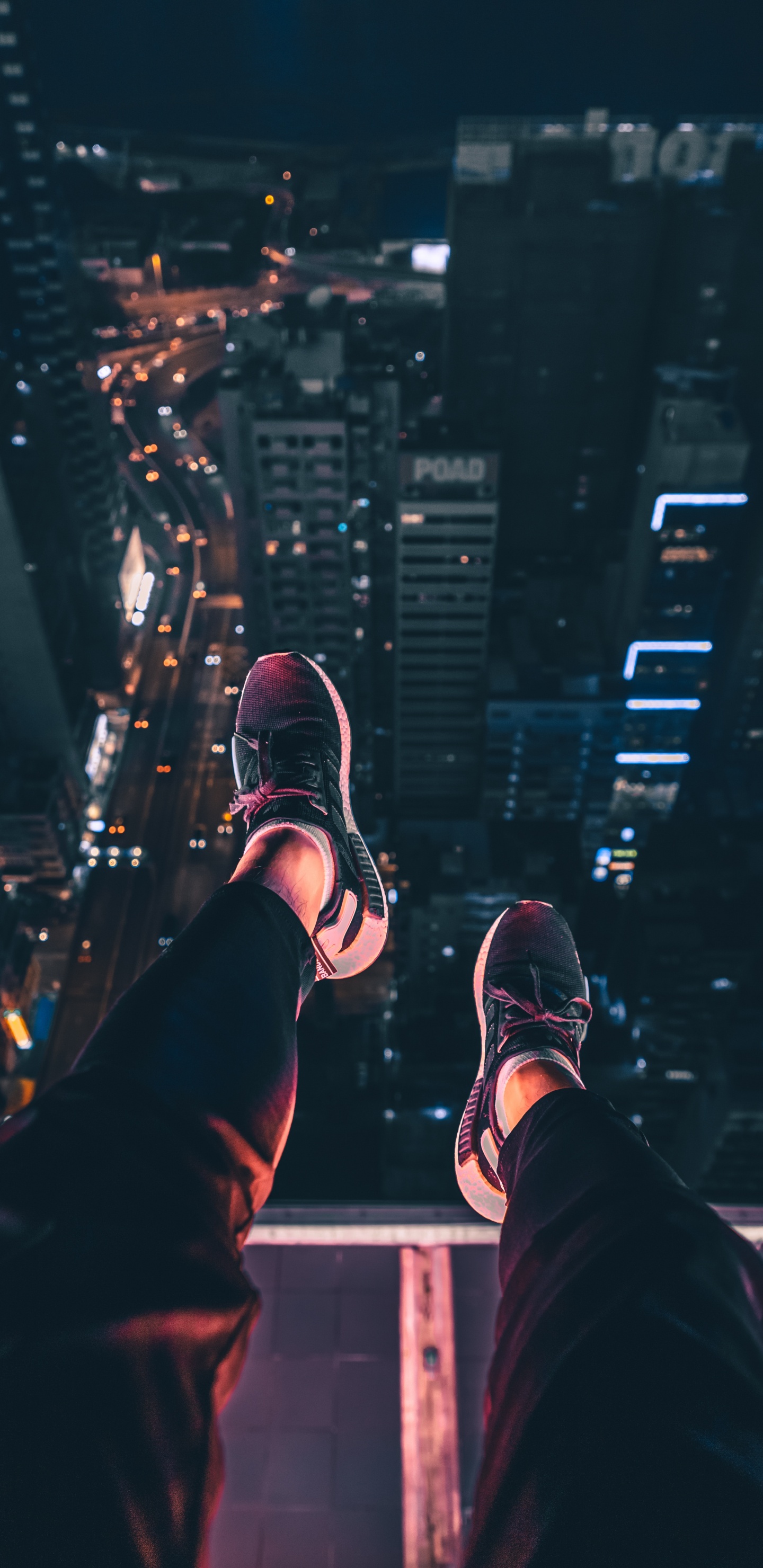 Обои здание, ночь, Представление, город, событие в разрешении 1440x2960